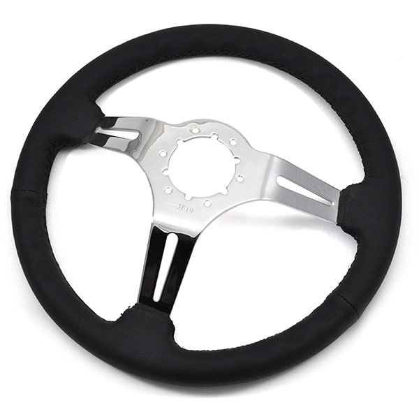 1959 Chevrolet El Camino AFTERMARKET STEERING WHEEL (BLACK LEATHER WHEEL WITH CHROME SPOKES, 14 | ST3012Z