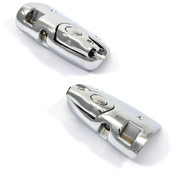 1966 Chevrolet Chevelle/Malibu CONVERTIBLE CHROME SUNVISOR SUPPORT BRACKET & RECEPTICLE - PAIR | CV1845A