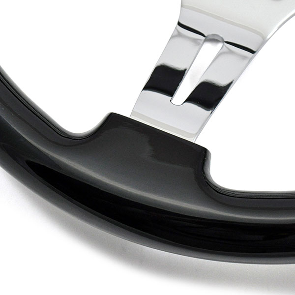 1968 Buick Full Size & Riviera AFTERMARKET STEERING WHEEL KIT (DARK BLACK WOOD WHEEL WITH CHROME SPOKES, 14'' OUTSIDE DIAMETER) | ST3000S