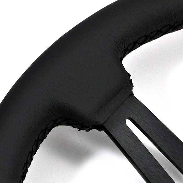 1970 Chevrolet Corvette AFTERMARKET STEERING WHEEL (BLACK LEATHER WHEEL WITH BLACK ANODIZED SPOKES, 14 | ST1011C