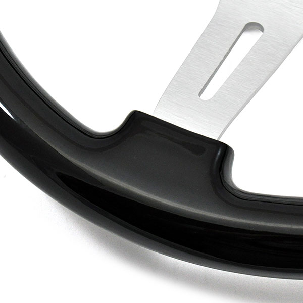 1967 Chevrolet Chevelle/Malibu AFTERMARKET STEERING WHEEL KIT (DARK BLACK WOOD WHEEL WITH BRUSHED SILVER SPOKES, 14'' OUTSIDE DIAMETER) | ST1014C