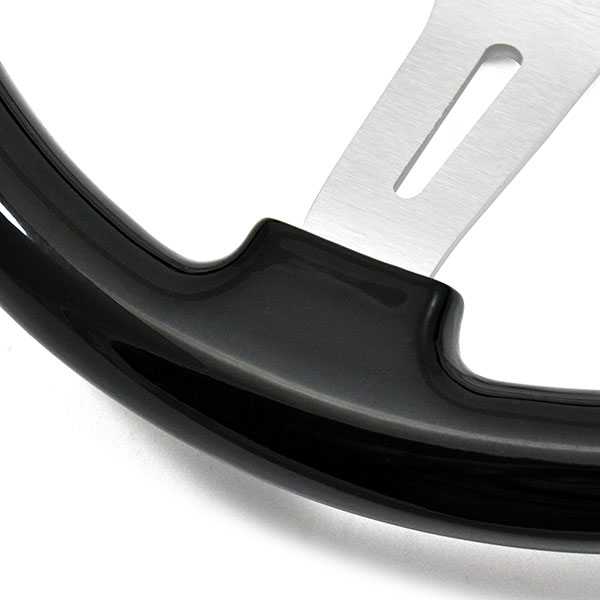 1969 Oldsmobile Cutlass/442/F85 AFTERMARKET STEERING WHEEL KIT (DARK BLACK WOOD WHEEL WITH BRUSHED SILVER SPOKES, 14 | ST2005T