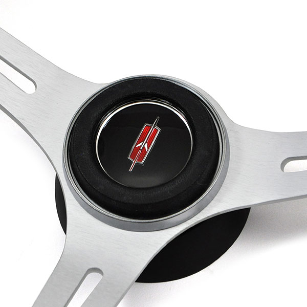 1969 Oldsmobile Cutlass/442/F85 AFTERMARKET STEERING WHEEL KIT (DARK BLACK WOOD WHEEL WITH BRUSHED SILVER SPOKES, 14 | ST2005T
