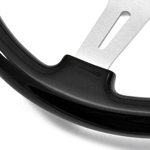 1969 Chevrolet Corvette AFTERMARKET STEERING WHEEL KIT (DARK BLACK WOOD WHEEL WITH BRUSHED SILVER SPOKES, 14 | ST1017C