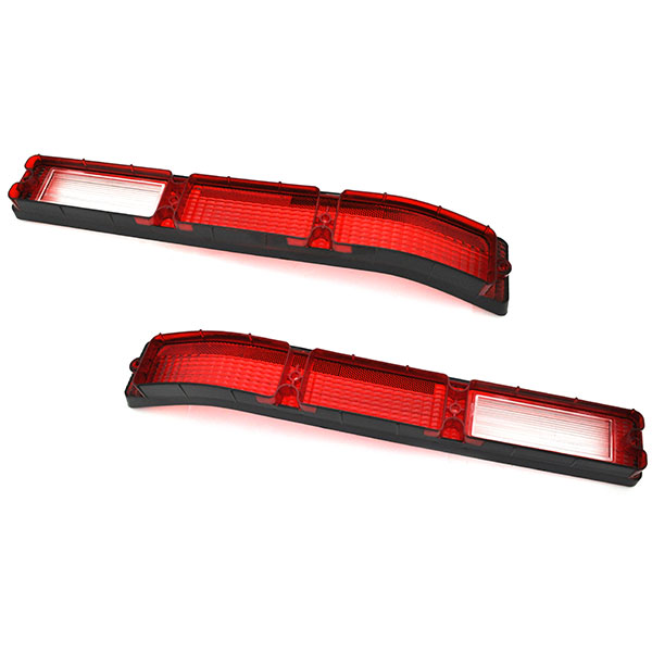 1972 Buick Skylark/GS/Regal/GN TAIL LIGHT LAMP LENS PAIR WITH BLACK TRIM - GM 5964017 & 5964018 | XL4843S