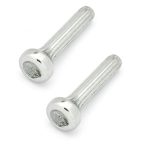 1968 Chevrolet Corvette DOOR LOCK KNOB DIE-CAST CHROME PLATED OEM FACTORY (GM # 8740200) PAIR | 8740200