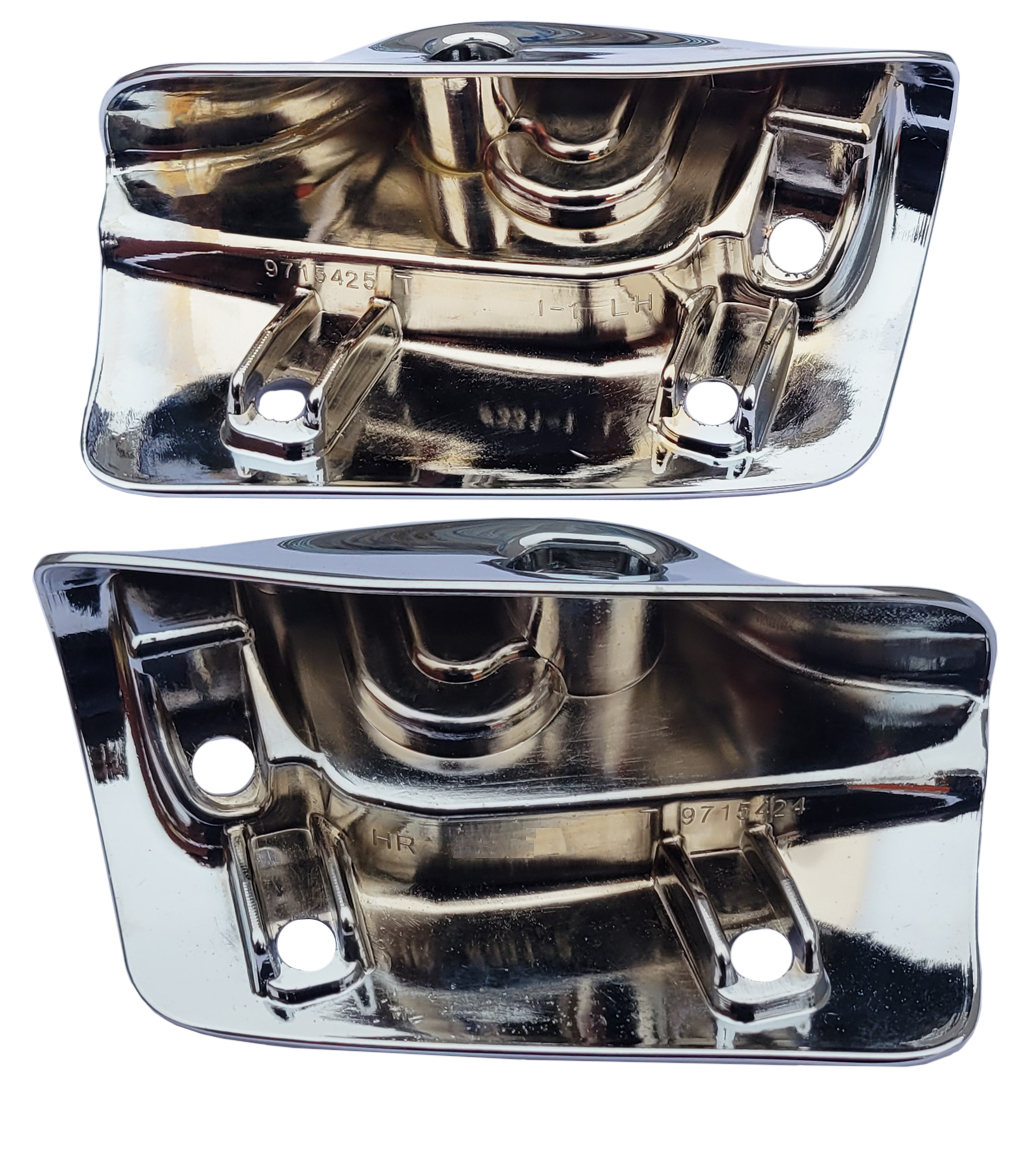 1966 Buick Full Size & Riviera SUNVISOR SUPPORT/TOP LATCH RECEPTACLE (CHROME - WILL WORK ON 1965 SECOND DESIGN ONLY) - PAIR | CV10805P
