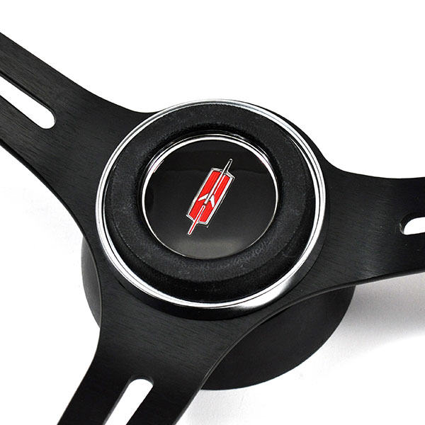 1967 Oldsmobile Cutlass/442/F85 AFTERMARKET STEERING WHEEL KIT (WOOD WHEEL WITH BLACK ANODIZED SPOKES, 14 | ST0590T