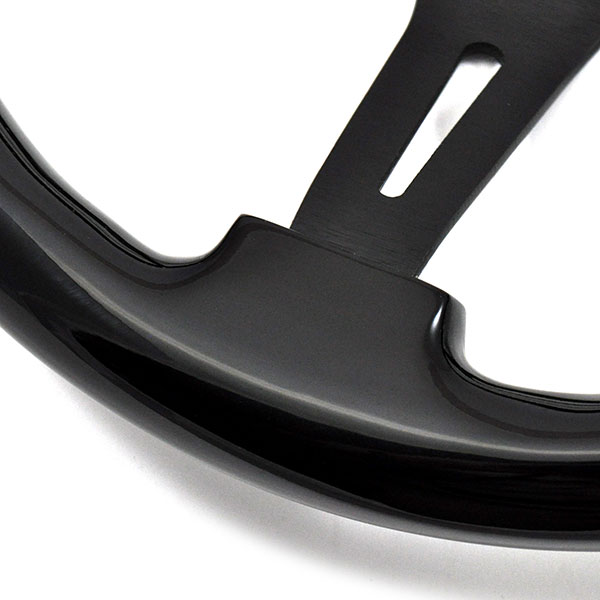 1969 Oldsmobile Cutlass/442/F85 AFTERMARKET STEERING WHEEL KIT (DARK BLACK WOOD WHEEL WITH BLACK ANODIZED SPOKES, 14 | ST9528T