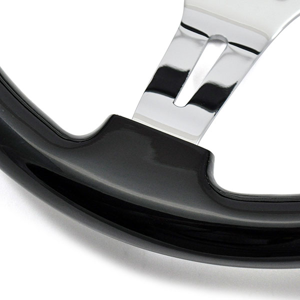 1967 Chevrolet Chevelle/Malibu AFTERMARKET STEERING WHEEL KIT (DARK BLACK WOOD WHEEL WITH CHROME SPOKES, 14'' OUTSIDE DIAMETER) | ST1003C