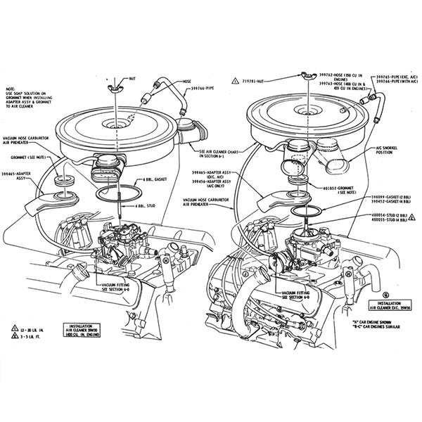 1968 Oldsmobile Cutlass/442/F85 AIR CLEANER VENT TUBE WITH AIR