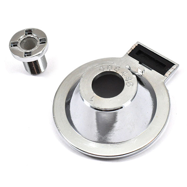 1971 Oldsmobile Cutlass/442/F85 NEW HEADLIGHT SWITCH BEZEL CHROME WITH LIGHT INSERT & NUT GM 405446 | 405446