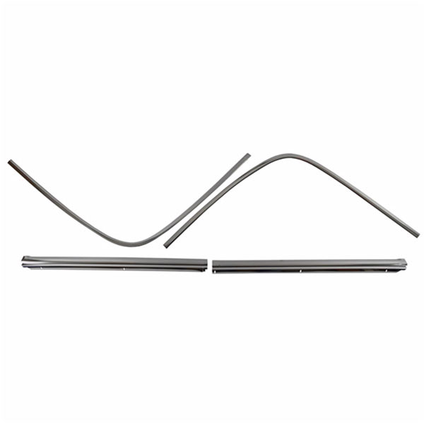 1970 Oldsmobile Cutlass/442/F85 REAR WINDOW MOLDING SET STAINLESS â€“ 4 PCS FOR 2DR (EXCEPT SUPREME MODEL) | XP6804T