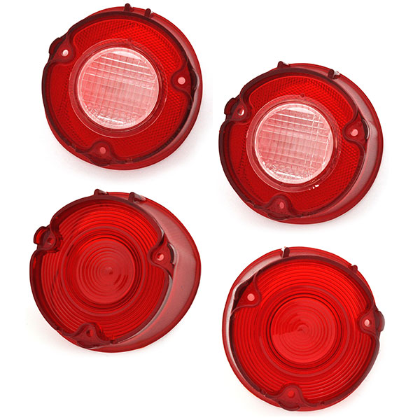 1972 Chevrolet Chevelle/Malibu TAIL LAMP AND BACK UP LAMP LENS SET WITHOUT CHROME - 4PC | XL1280V