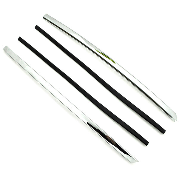 1969 Pontiac GTO/LeMans/Tempest QUARTER WINDOW VERTICAL CHROME CHANNEL TRIP WEATHERSTRIP KIT | XP4863A