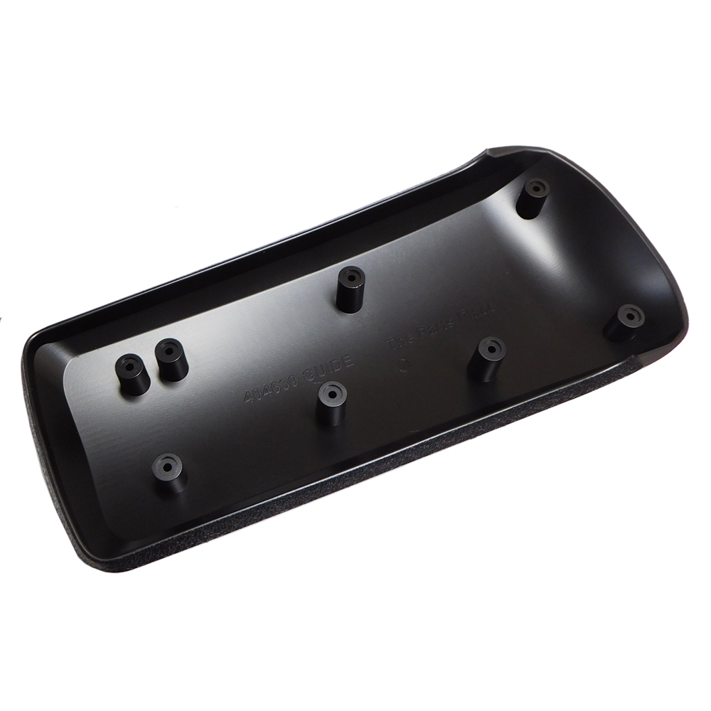 1970 Oldsmobile Cutlass/442/F85 CONSOLE DOOR LID BLACK - PAINT TO MATCH. WITH PROPER GRAIN FOR CONCOURS RESTORATION. UNLIKE WHAT WAS ON THE MARKET BEFORE, THIS IS SHOW QUALITY - GM # 404639. FITS AUTOMATIC AND 4-SPEED CONSOLES | CP1574T