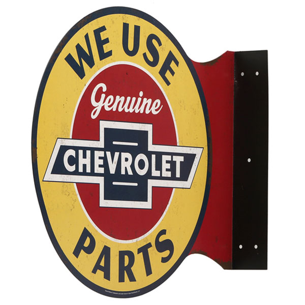 Chevrolet Genuine Parts Flanged Wall Sign 13.4