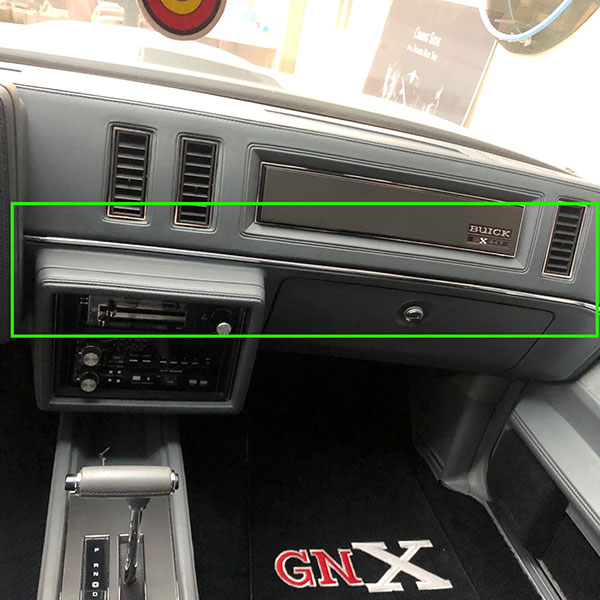 1987 Buick Skylark/GS/Regal/GN DASH BEAD CHROME MOULDING INSERT - RIGHT SIDE GM 1256404 | 1256404