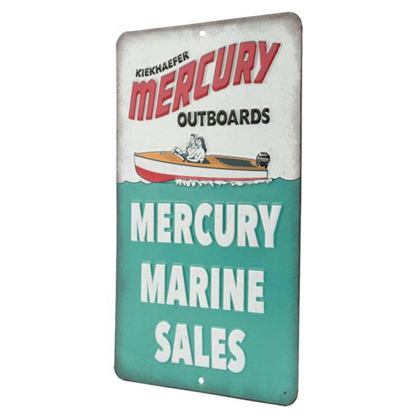 MERCURY MARINE EMBOSSED TIN SIGN 6â€ X 9.75â€ | 90162157-S