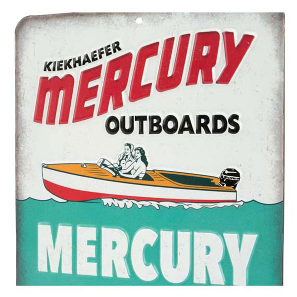 MERCURY MARINE EMBOSSED TIN SIGN 6â€ X 9.75â€ | 90162157-S