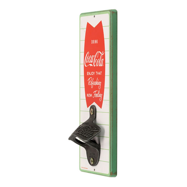DRINK COCA-COLA TALL STRIPED BOTTLE OPENER 3.6â€ X 8â€ | 90170704-S