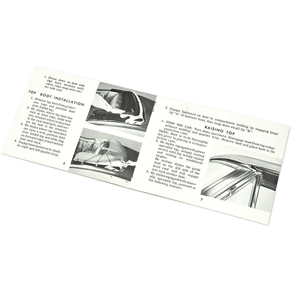 1968 Chevrolet Chevelle/Malibu GM CONVERTIBLE TOP MANUAL SF0107 | BK1071Z