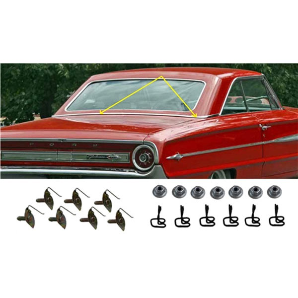 1964 Ford Misc BACK BELT MOLDING SET WITH HARDWARE | XP8964B