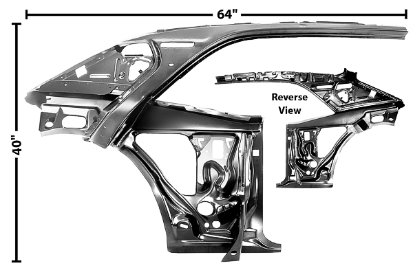 1969 Chevrolet Camaro QUARTER & DOOR FRAME ASSEMBLY COUPE (INNER STRUCTURE INCLUDES B PILLAR, B JAMB AND FRONT INNER QUARTER PANEL) - RH | BP10079F