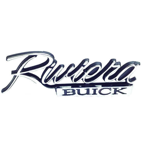 1974 Buick Full Size & Riviera BUICK RIVIERA TRUNK EMBLEM CHROME & BLACK GM 9626819 | 9626819