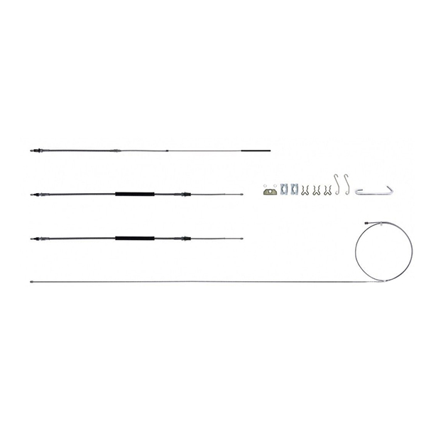 1969 Oldsmobile Cutlass/442/F85 EMERGENCY BRAKE CABLE FULL SET WITH ALL HARDWARE EXCLUDING TH400 IN OE MATERIAL RSBCA03 | BR6803Z