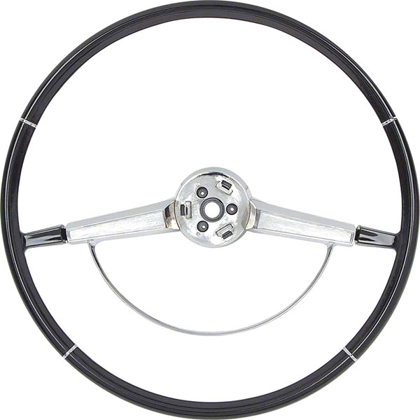 1966 Chevrolet Impala/Caprice/Bel Air IMPALA STEERING WHEEL & HORN RING KIT - BLACK | 9741875