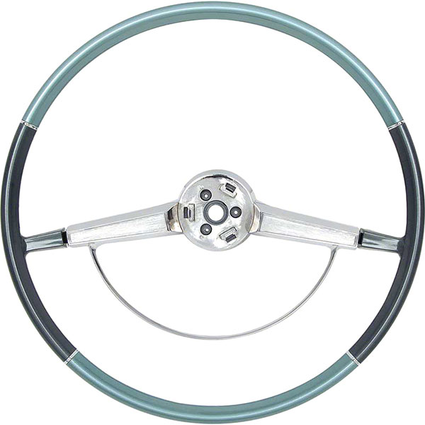 1966 Chevrolet Impala/Caprice/Bel Air IMPALA STEERING WHEEL & HORN RING KIT - TWO-TONE BLUE | 9742432