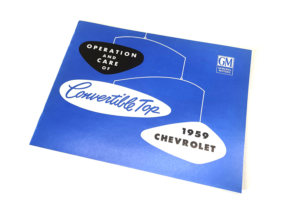 1959 Chevrolet Impala/Caprice/Bel Air CHEVROLET CONVERTIBLE TOP MANUAL