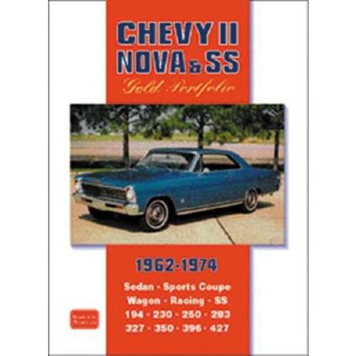 1968 Chevrolet Nova/Chevy II CHEVY II - NOVA & SS 1962-1974 GOLD PORTFOLIO (SOFTBOUND BOOK, 176 PAGES, BLACK & WHITE) | BK10789N