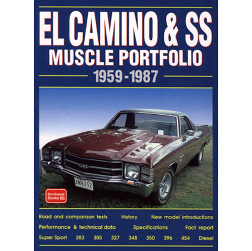 1966 Chevrolet El Camino EL CAMINO AND SS MUSCLE PORTFOLIO 1959-1987 (SOTBOUND BOOK, 140 PAGES, BLACK & WHITE) | BK10791E
