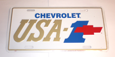 USA-1 Chevy License Plate