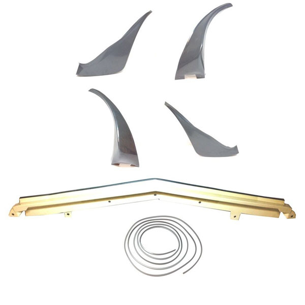 1973 Pontiac Firebird/TransAm OEM ABS PLASTIC FENDER FLARES AND CENTER SPOILER KIT WITH SPOILER LACING - REPLACES GM #'S 485024 / 526826 / 526825 / 526830 / 526829 | BP0123F