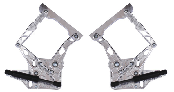 1965 Ford Mustang BILLET ALUMINUM HOOD HINGE KIT FOR AIR FRAME (NATURAL STEEL) | BP1000U