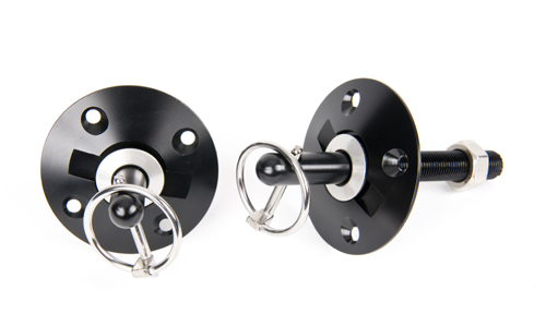 1970 Chevrolet El Camino BASIC HOOD PIN KIT (BILLET ALUMINUM) BLACK ANODIZED | BP10988V