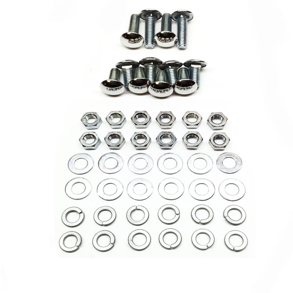 1960 Chevrolet Impala/Caprice/Bel Air BUMPER BOLT SET FRONT AND REAR (12 CARRIAGE BOLTS, 12 LOCK WASHERS, 12 FLAT WASHERS AND 12 HEX NUTS) - EA | BP1543C