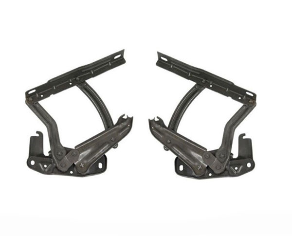 1966 Chevrolet El Camino OE STYLE HOOD HINGES (ORIGINAL GAUGE MATERIAL ACCURATELY STAMPED FROM HIGH STRENGTH STEEL WITH HARDENED PIVOT POINTS) - PAIR | BP3919Z