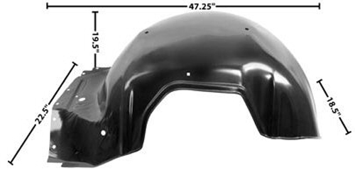 1965 Chevrolet Impala/Caprice/Bel Air FRONT INNER FENDER WELL (NEW REPRODUCTION) - RH | BP5717P