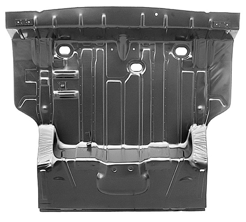 1969 Chevrolet Chevelle/Malibu FULL ONE PIECE TRUNK FLOOR PAN (INCLUDES GAS TANK BRACES, BODY BRACES AND BRACKETS ALREADY WELDED IN - GOES FROM THE BACK OF THE REAR SEAT TO REAR BODY PANEL) | BP9546V