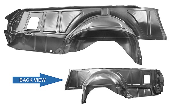 1972 Chevrolet El Camino COMPLETE INNER QUARTER PANEL (INCLUDES INNER QUARTER PANEL, COMPLETE INNER & OUTER WHEEL HOUSE, BED TO QUARTER PANEL FILLER & TAIL LAMP MOUNTING PANEL) - RH | BP9588E