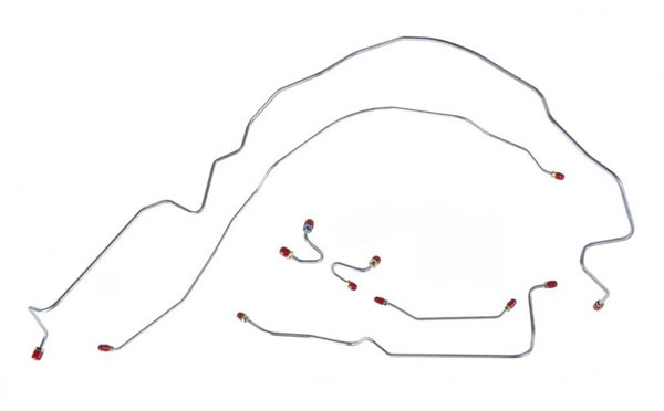 1967 GM Truck POWER DRUM 2WD 1/2 OR 3/4, INSIDE FRAME FRONT BRAKE LINE KIT 6 PCS - TKT6802 (FITS C10/C20) | BR1236K