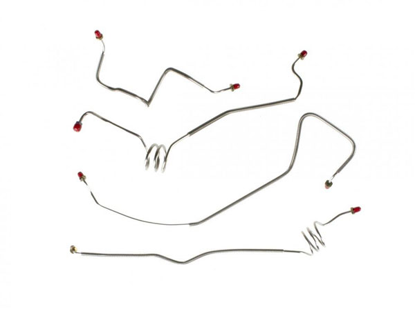 1985 GM Truck STAINLESS STEEL FRONT BRAKE LINE KIT 4 PCS - TKT8505SS (FITS S10) | BR1321K