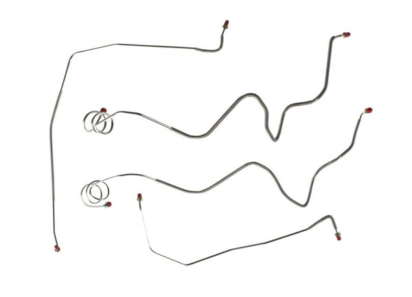 1987 GM Truck STAINLESS STEEL 4WD LONGBED FRONT BRAKE LINE KITS 4 PCS - TKT8701SS (FITS V10) | BR1325K