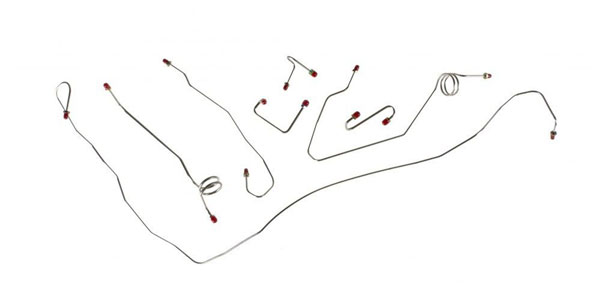 1992 GM Truck STAINLESS STEEL POWER DISC W/ ABS 1/2 OR 3/5 FRONT BRAKE LINE KIT 7 PCS - TKT9201SS (FITS C1500/C2500) | BR1345K