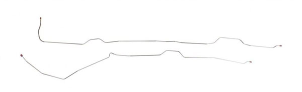 1985 GM Truck STAINLESS STEEL 1/2 - 3/4 2 WD - FRONT TO REAR BRAKE LINES 2 PCS - TIN8101SS (FITS C10/C20/C1500/C2500) | BR1393K
