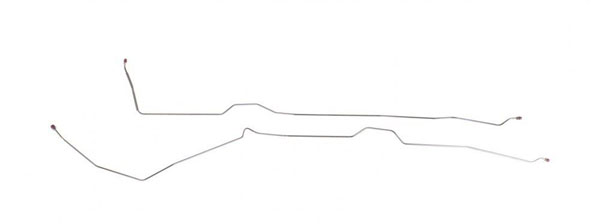 1985 GM Truck STAINLESS STEEL LONGBED 4WD - FRONT TO REAR BRAKE LINES 2 PCS - TIN8104SS (FITS K10/K20/K1500/K2500) | BR1397K